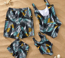 Load image into Gallery viewer, Family Matching Swimwear Outfits Look Mother Daughter Bikini Swimsuits Father Son Swim Shorts Mommy Dad and Me Beachwear Clothes