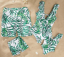 Load image into Gallery viewer, Family Matching Swimwear Outfits Look Mother Daughter Bikini Swimsuits Father Son Swim Shorts Mommy Dad and Me Beachwear Clothes