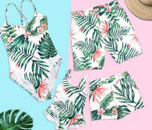Load image into Gallery viewer, Family Matching Swimwear Outfits Look Mother Daughter Bikini Swimsuits Father Son Swim Shorts Mommy Dad and Me Beachwear Clothes