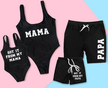 Load image into Gallery viewer, Family Matching Swimwear Outfits Look Mother Daughter Bikini Swimsuits Father Son Swim Shorts Mommy Dad and Me Beachwear Clothes