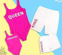 Load image into Gallery viewer, Family Matching Swimwear Outfits Look Mother Daughter Bikini Swimsuits Father Son Swim Shorts Mommy Dad and Me Beachwear Clothes