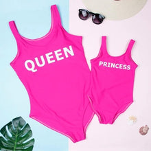 Load image into Gallery viewer, Striped Mother Daughter Swimwear One-Piece Mommy and Me Swimsuit Family Look Matching Outfits Mom Mum Daughter Dresses Clothes