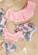 Load image into Gallery viewer, Striped Mother Daughter Swimwear One-Piece Mommy and Me Swimsuit Family Look Matching Outfits Mom Mum Daughter Dresses Clothes