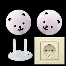 Load image into Gallery viewer, 10Pcs/Set Bear EU Power Socket Electrical Outlet Cover Protection Children Baby Safety Anti Electric Shock Plugs Protector Cover