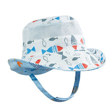 Load image into Gallery viewer, Reversible Baby Sun Hat UPF 50+ Boys Girls Beach Bucket Hat Wide Brim Toddler Sun Protection Hat Kids Bucket Cap