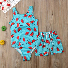 Load image into Gallery viewer, PUDCOCO Fashion Family Matching Women Kid Baby Boys Beach Shorts Trunks Watermelon Printed Swimwear Swimsuit Casual Bathing Suit
