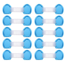 Load image into Gallery viewer, 10pcs/Lot Drawer Door Cabinet Cupboard Toilet Safety Locks Baby Kids Safety Care Plastic Locks Straps Infant Baby Protection