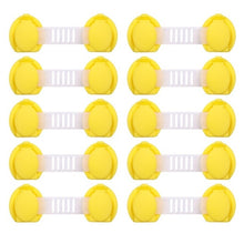 Load image into Gallery viewer, 10pcs/Lot Drawer Door Cabinet Cupboard Toilet Safety Locks Baby Kids Safety Care Plastic Locks Straps Infant Baby Protection