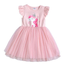 Load image into Gallery viewer, VIKITA Girls Princess Dress Kids Unicorn Dresses for Girls Children Sequins Dresses Toddlers Tutu Dress Girl Summer Vestidos