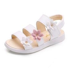 Load image into Gallery viewer, Children's Shoes Summer Style Children Sandals Girls Princess Beautiful Flower Shoes Kids Flat Sandals Baby Girl Gladiator Soft