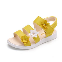 Load image into Gallery viewer, Children's Shoes Summer Style Children Sandals Girls Princess Beautiful Flower Shoes Kids Flat Sandals Baby Girl Gladiator Soft