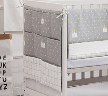 Load image into Gallery viewer, 6Pcs Baby Bedding Set Bumper Cotton Cartoon Print Soft Baby Bed Sheet Pillow Crib Hanging Bag Infant Cot Bumper Baby Bedding Set