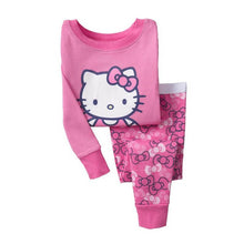 Load image into Gallery viewer, Child Penguin Kids Pajamas Hello Kitty Girls Pajama Set Cotton Clothing For Children Pjs Cartoon Baby Clothes Girl Nighty Sets