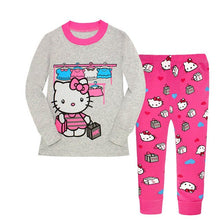 Load image into Gallery viewer, Child Penguin Kids Pajamas Hello Kitty Girls Pajama Set Cotton Clothing For Children Pjs Cartoon Baby Clothes Girl Nighty Sets