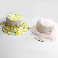 Load image into Gallery viewer, Reversible Baby Sun Hat UPF 50+ Boys Girls Beach Bucket Hat Wide Brim Toddler Sun Protection Hat Kids Bucket Cap