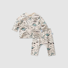 Load image into Gallery viewer, Mini Balabala Baby 2-Piece Dinosaur Printed T-shirt Tops + Pants Set Infant Newborn Baby Boys Soft Cotton Clothes Clothing Set