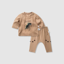 Load image into Gallery viewer, Mini Balabala Baby 2-Piece Dinosaur Printed T-shirt Tops + Pants Set Infant Newborn Baby Boys Soft Cotton Clothes Clothing Set