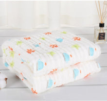 Load image into Gallery viewer, Muslin Swaddle Baby Blankets Swaddling 100% Cotton Swaddle Wrap for Newborn Babies 6 Layer Bath Towel Blanket Baby Bedding