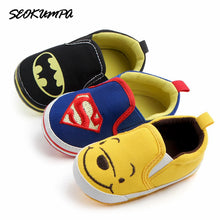 Load image into Gallery viewer, SEOKUMPA Baby Boys Shoes Infant Slip-On First Walkers Toddler Cartoon Pattern Canvas soft sole bebe ayakkabi
