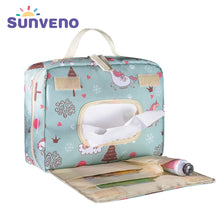 Load image into Gallery viewer, Sunveno Baby Diaper Bags Maternity Bag for Disposable Reusable Fashion Prints Wet Dry Diaper Bag Double Handle Wetbags 21*17*7CM
