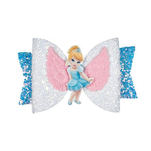 Load image into Gallery viewer, Thumbelina Princess Hairgrips Glitter Hair Bows with Clip Dance Party Bow Hair Clip Girls Hair Accessories