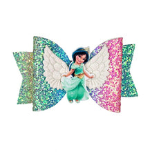 Load image into Gallery viewer, Thumbelina Princess Hairgrips Glitter Hair Bows with Clip Dance Party Bow Hair Clip Girls Hair Accessories