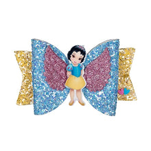 Load image into Gallery viewer, Thumbelina Princess Hairgrips Glitter Hair Bows with Clip Dance Party Bow Hair Clip Girls Hair Accessories