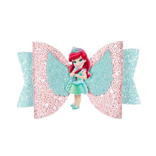 Load image into Gallery viewer, Thumbelina Princess Hairgrips Glitter Hair Bows with Clip Dance Party Bow Hair Clip Girls Hair Accessories