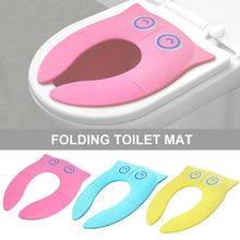 Load image into Gallery viewer, Kids Travel Folding Potty Seat Pad Portable Baby Toddler Toilet Training Seat Cover Cushion Reusable Children Potty Seat Covers
