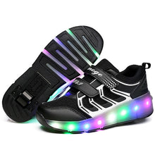 Load image into Gallery viewer, Pink Gold Children Glowing Sneakers Kids Roller Skate Shoes Children Led Light up Shoes Girls Boys Sneakers with Wheels Heelies
