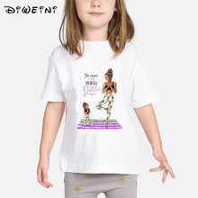 Load image into Gallery viewer, Super Mom Baby Girls T Shirt Mother and Baby Love Life Vogue Kawaii Printed T-Shirts Mommy's Love Kids White Clothing Child Tops