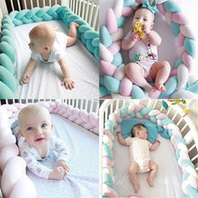 Load image into Gallery viewer, Baby Bed Bumper 200cm 300cm Long Knotted Braided Newborn Cot Crib Fencing Pad Protection Knot Bumpers Bedding Infant Decor 2M/3M