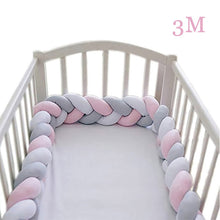 Load image into Gallery viewer, Baby Bed Bumper 200cm 300cm Long Knotted Braided Newborn Cot Crib Fencing Pad Protection Knot Bumpers Bedding Infant Decor 2M/3M
