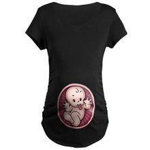 Load image into Gallery viewer, MUQGEW pregnancy shirt	Maternity Cute Baby Print  O-Neck Short Sleeve T-shirt Pregnant Tops ropa embarazada verano zwanger