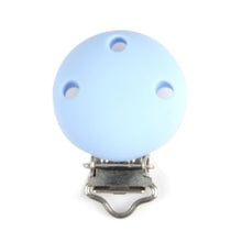 Load image into Gallery viewer, 1pc New Round Shaped Pacifier Clip Silicone Bead Baby Teether &amp; wooden teething Accessories Clip Nipple Clasps Toy DIY Bead Tool