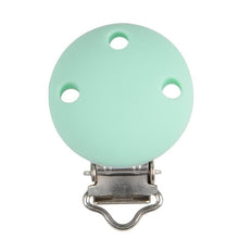 Load image into Gallery viewer, 1pc New Round Shaped Pacifier Clip Silicone Bead Baby Teether &amp; wooden teething Accessories Clip Nipple Clasps Toy DIY Bead Tool