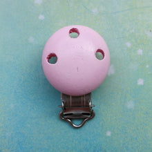 Load image into Gallery viewer, 1pc New Round Shaped Pacifier Clip Silicone Bead Baby Teether &amp; wooden teething Accessories Clip Nipple Clasps Toy DIY Bead Tool