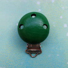 Load image into Gallery viewer, 1pc New Round Shaped Pacifier Clip Silicone Bead Baby Teether &amp; wooden teething Accessories Clip Nipple Clasps Toy DIY Bead Tool
