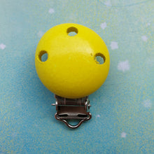 Load image into Gallery viewer, 1pc New Round Shaped Pacifier Clip Silicone Bead Baby Teether &amp; wooden teething Accessories Clip Nipple Clasps Toy DIY Bead Tool