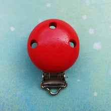 Load image into Gallery viewer, 1pc New Round Shaped Pacifier Clip Silicone Bead Baby Teether &amp; wooden teething Accessories Clip Nipple Clasps Toy DIY Bead Tool