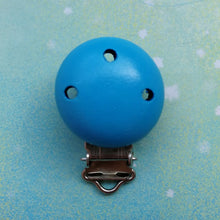 Load image into Gallery viewer, 1pc New Round Shaped Pacifier Clip Silicone Bead Baby Teether &amp; wooden teething Accessories Clip Nipple Clasps Toy DIY Bead Tool