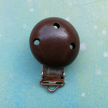 Load image into Gallery viewer, 1pc New Round Shaped Pacifier Clip Silicone Bead Baby Teether &amp; wooden teething Accessories Clip Nipple Clasps Toy DIY Bead Tool