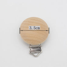 Load image into Gallery viewer, 1pc New Round Shaped Pacifier Clip Silicone Bead Baby Teether &amp; wooden teething Accessories Clip Nipple Clasps Toy DIY Bead Tool
