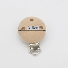 Load image into Gallery viewer, 1pc New Round Shaped Pacifier Clip Silicone Bead Baby Teether &amp; wooden teething Accessories Clip Nipple Clasps Toy DIY Bead Tool