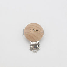 Load image into Gallery viewer, 1pc New Round Shaped Pacifier Clip Silicone Bead Baby Teether &amp; wooden teething Accessories Clip Nipple Clasps Toy DIY Bead Tool