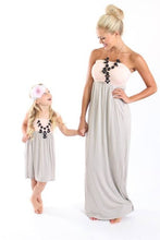 Load image into Gallery viewer, 2019 Mother daughter dress family matching outfits Neon Coral Pink Damask Maxi Dress Chilren girl summer mommy and me clothes