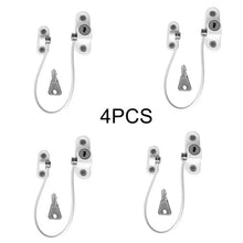 Load image into Gallery viewer, 4Pcs/Set Window Locks Children Protection Lock Stainless Steel Window Limiter Baby Safety Infant Security Window Locks