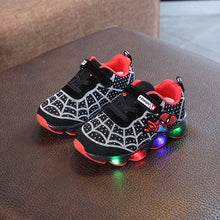 Load image into Gallery viewer, children shoes Spiderman Kids Boys Sports Sneakers Children Glowing Kids Shoe Chaussure Enfant Girls Shoe With LED light