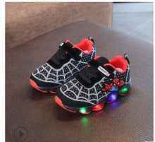 Load image into Gallery viewer, children shoes Spiderman Kids Boys Sports Sneakers Children Glowing Kids Shoe Chaussure Enfant Girls Shoe With LED light