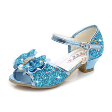 Load image into Gallery viewer, Princess Girls Party Shoes Children Sandals Colorful Sequins High Heels Shoes Girls Sandals Peep Toe Summer Kids Shoes CSH813